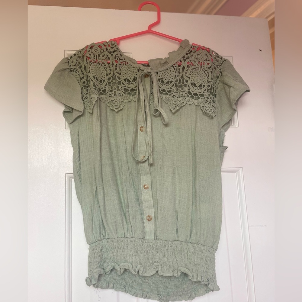 Girls Green Blouse From ‘Mine’